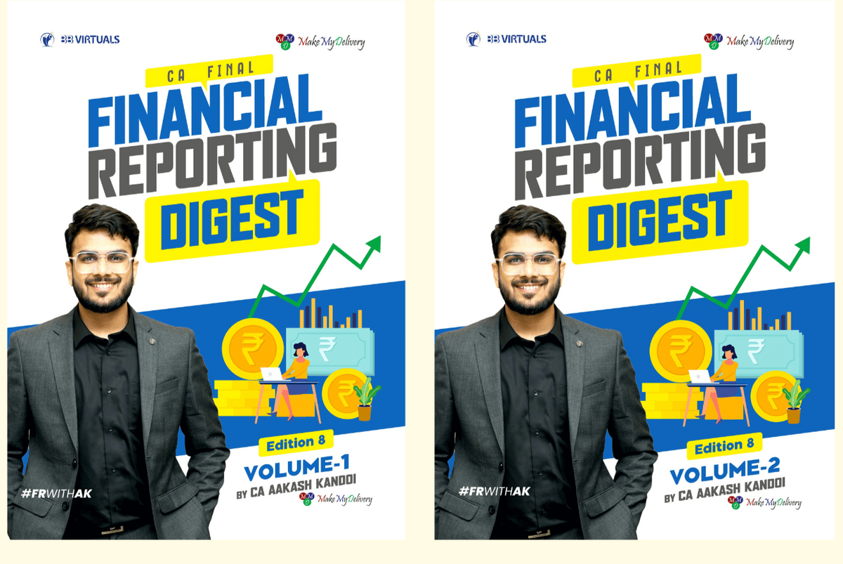 CA Final (2023 Scheme) Financial Reporting - Digest (Volume 1 +Volume 2) Concept Book by CA Aakash Kandoi