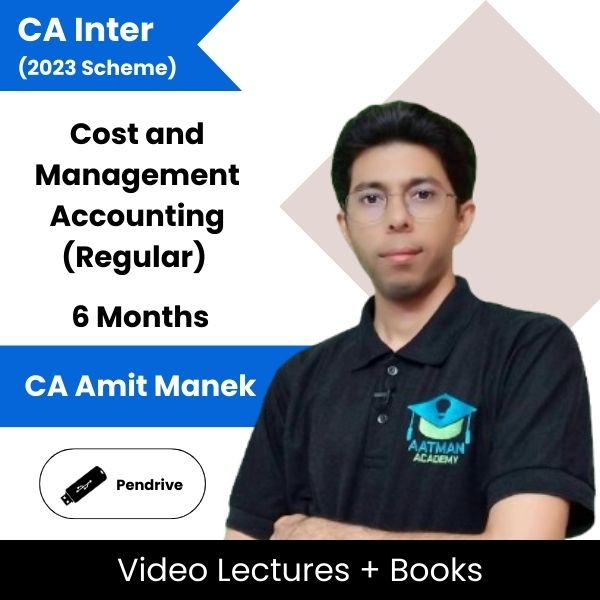 CA Inter (2023 Scheme) Cost and Management Accounting (Regular) Video Lectures By CA Amit Manek (Pen Drive, 6 Months)