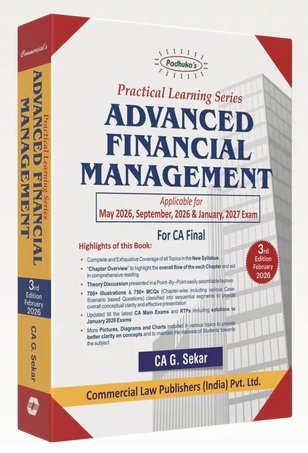 Commercial's Padhuka's (Practical Learning Series) Advanced Financial Management Book for CA Final by CA G Sekar