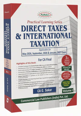 Commercial's Padhuka's (Practical Learning Series) Direct Tax & International Taxation Book for CA Final by CA G Sekar