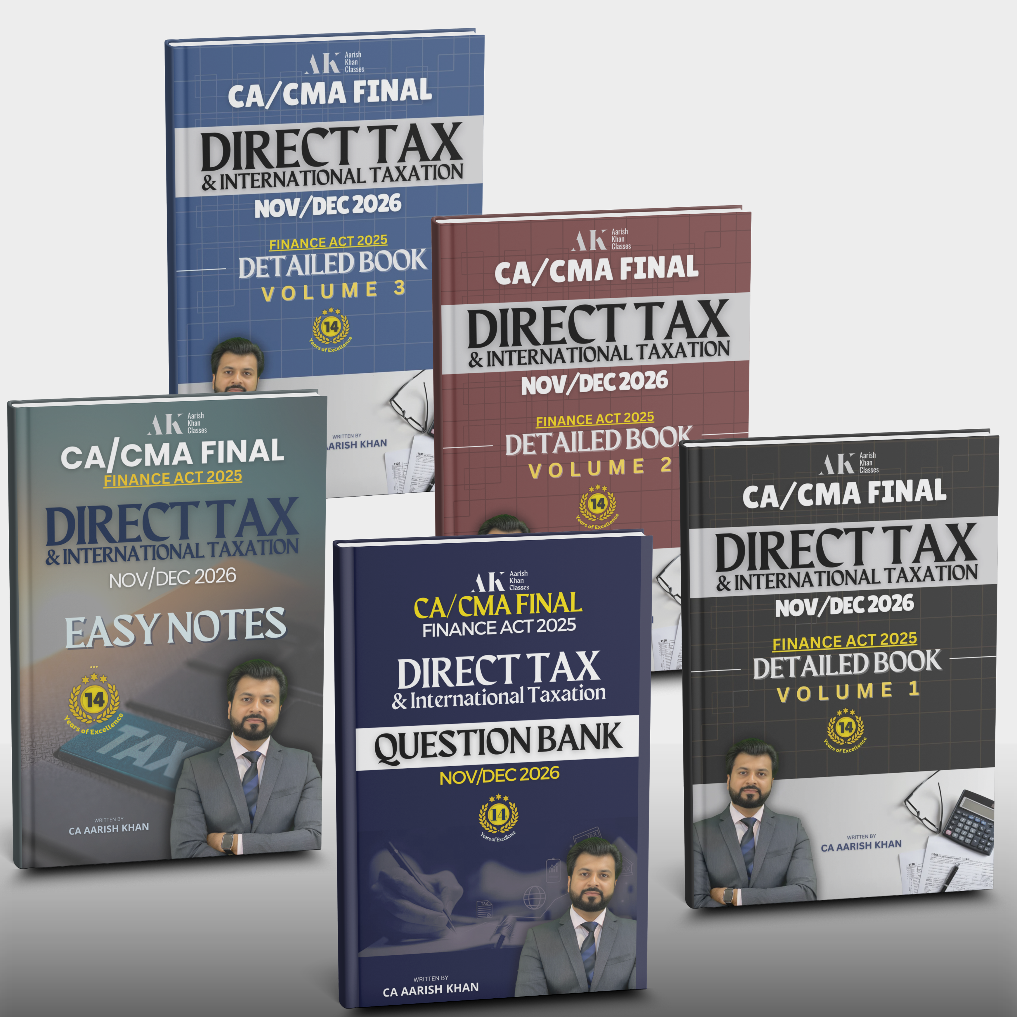 CA/CMA Final Direct Tax & International Taxation Full Book Set by CA Aarish Khan - BuyTestSeries.in