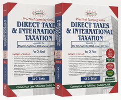 Commercial's Padhuka's (Practical Learning Series) Direct Tax & International Taxation Book for CA Final by CA G Sekar