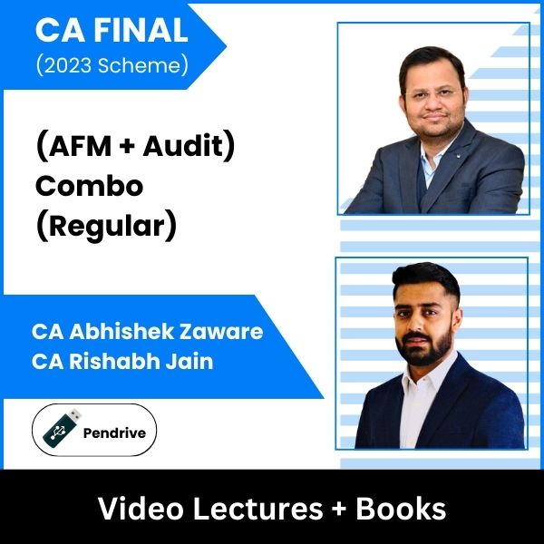 CA Final (2023 Scheme) (AFM + Audit) Combo (Regular) Video Lectures by CA Abhishek Zaware, CA Rishabh Jain (Pendrive)