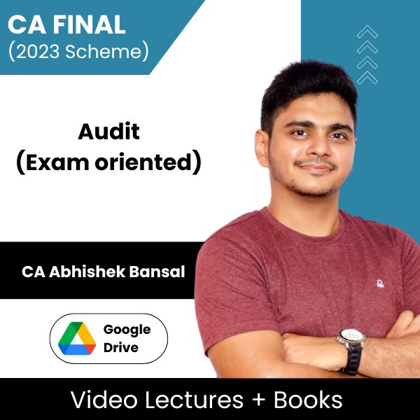 CA Final (2023 Scheme) Audit (Exam oriented) Video Lectures by CA Abhishek Bansal (Download + Books)
