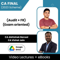 CA Final (2023 Scheme) (Audit + FR) (Exam oriented) Video Lectures by CA Abhishek Bansal, CA Vishal Jain (Download + eBooks)