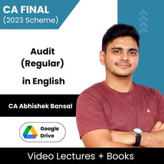 CA Final (2023 Scheme) Audit (Regular) Video Lectures in English by CA Abhishek Bansal (Download + Books)