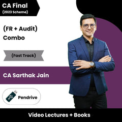 CA Final (2023 Scheme) (FR + Audit) Combo (Fast Track) Video Lectures by CA Sarthak Jain (Pen Drive)