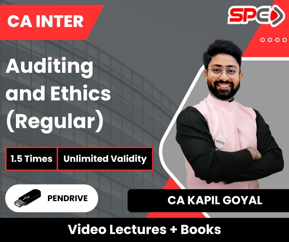 CA Inter Auditing and Ethics (Regular) Video Lectures by CA Kapil Goyal (Pendrive, Unlimited Validity, 1.5 Times)