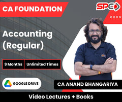 CA Foundation Accounting (Regular) Video Lectures by CA Anand Bhangariya (Google Drive + Books, 9 Months, Unlimited Times)