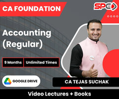 CA Foundation Accounting (Regular) Video Lectures by CA Tejas Suchak (Google Drive + Books, 9 Months, Unlimited Times)