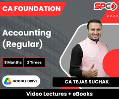 CA Foundation Accounting (Regular) Video Lectures by CA Tejas Suchak (Google Drive + eBooks, 9 Months, 2 Times)
