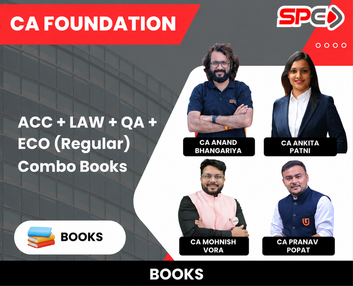 CA Foundation (ACC + LAW + QA + ECO) (Regular) Combo Books by CA Anand Bhangariya, CA Ankita Patni, CA Pranav Popat, CA Mohnish Vora