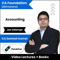 CA Foundation (2023 Scheme) Accounting Video Lectures by CA Santosh Kumar Jan Attempt (Pendrive)