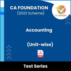 CA Foundation (2023 Scheme) Accounting (Unit-wise) Test Series (Online)