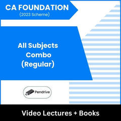 CA Foundation (2023 Scheme) All Subjects Combo (Regular) Video Lectures (Pendrive)