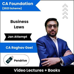 CA Foundation (2023 Scheme) Business Laws Video Lectures by CA Raghav Goel Jan Attempt (Pendrive)