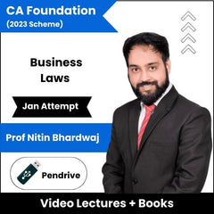 CA Foundation (2023 Scheme) Business Laws Video Lectures by Prof Nitin Bhardwaj Jan Attempt (Pendrive)