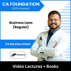 CA Foundation (2023 Scheme) Business Laws (Regular) Video Lectures By CA Darshan Khare (Pendrive)