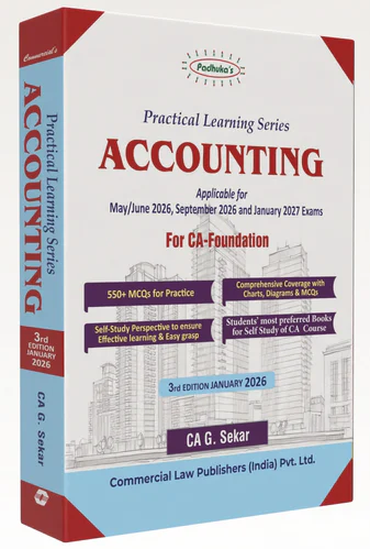 Commercial's Padhuka's (Practical Learning Series) Accounting Book for CA Foundation by CA G Sekar