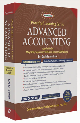 Commercial's Padhuka's (Practical Learning Series) (Paper 1 to 6) Combo Books for CA Inter by CA G. Sekar and CA B. Saravana Prasath