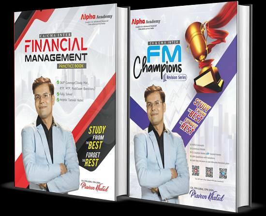 CA / CMA Inter FM Practice Books and FM Champions Revision Book By CA Praveen Khatod