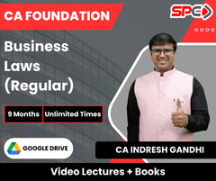 CA Foundation Business Laws (Regular) Video Lectures by CA Indresh Gandhi (Google Drive + Books, 9 Months, Unlimited Times)