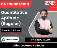 CA Foundation Quantitative Aptitude (Regular) Video Lectures by CA Vinod Reddy (Google Drive + eBooks, 9 Months, 2 Times)