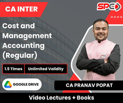 CA Inter Cost and Management Accounting (Regular) Video Lectures by CA Pranav Popat (Google Drive, Unlimited Validity, 1.5 Times)