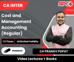 CA Inter Cost and Management Accounting (Regular) Video Lectures by CA Pranav Popat (Pendrive, Unlimited Validity, 1.5 Times)