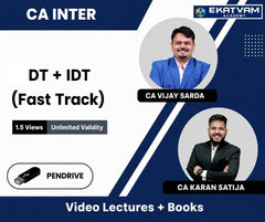 CA Inter (DT + IDT) (Fastrack) Video Lectures by CA Vijay Sarda, CA Karan Satija (Pendrive, 1.5 Views, Unlimited Validity)