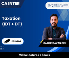 CA Inter Taxation (IDT + DT) Video Lectures by CA Brindavan Giri (Pendrive)