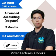 CA Inter (2023 Scheme) Advanced Accounting (Regular) Video Lectures By CA Amit Manek (Pen Drive, 9 Months)