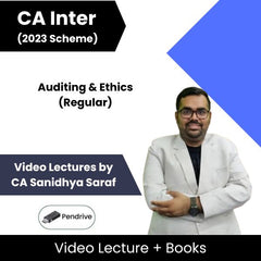 CA Inter (2023 Scheme) Auditing & Ethics (Regular) Video Lectures by CA Sanidhya Saraf (Pendrive)