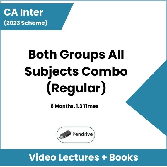 CA Inter (2023 Scheme) Both Groups All Subjects Combo (Regular) Video Lectures (Pendrive, 6 Months, 1.3 Times)