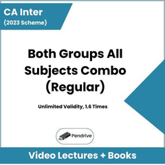 CA Inter (2023 Scheme) Both Groups All Subjects Combo (Regular) Video Lectures (Pendrive, Unlimited Validity, 1.6 Times)