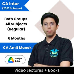 CA Inter (2023 Scheme) Both Groups All Subjects (Regular) Video Lectures By CA Amit Manek (Google Drive, 6 Months)