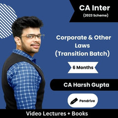 CA Inter (2023 Scheme) Corporate & Other Laws (Transition Batch) Video Lectures by CA Harsh Gupta (Pendrive, 6 Months)