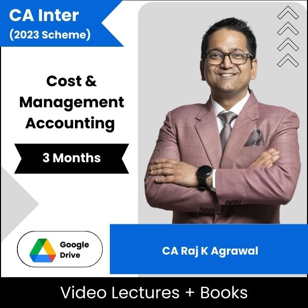 CA Inter Cost & Management Accounting Video Lectures By CA Raj K Agrawal (Download + Books, 3 Months)