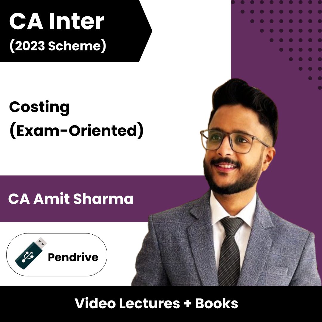 CA Inter (2023 Scheme) Costing (Exam-Oriented) Video Lectures by CA Amit Sharma (Pendrive)