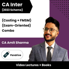 CA Inter (2023 Scheme) (Costing + FMSM) (Exam-Oriented) Combo Video Lectures by CA Amit Sharma (Pendrive)