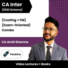 CA Inter (2023 Scheme) (Costing + FM) (Exam-Oriented) Combo Video Lectures by CA Amit Sharma (Pendrive)