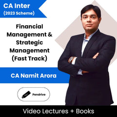 CA Inter (2023 Scheme) Financial Management & Strategic Management (Fast Track) Video Lectures By CA Namit Arora (Pendrive)