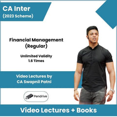 CA Inter (2023 Scheme) Financial Management (Regular) Video Lectures by CA Swapnil Patni (Pendrive, Unlimited Validity, 1.6 Times)