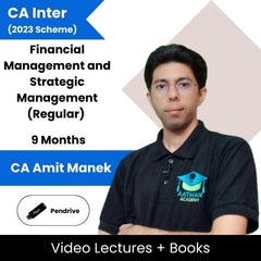 CA Inter (2023 Scheme) Financial Management and Strategic Management (Regular) Video Lectures By CA Amit Manek (Pen Drive, 9 Months)