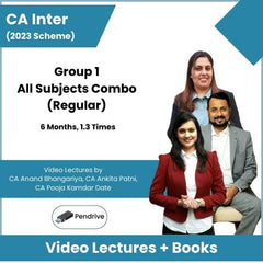 CA Inter (2023 Scheme) Group 1 All Subjects Combo (Regular) Video Lectures by CA Anand Bhangariya, CA Ankita Patni, CA Pooja Kamdar Date (Pendrive, 6 Months, 1.3 Times)