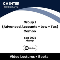 CA Inter (2023 Scheme) Group 1 (Advanced Accounts  + Law + Tax) Combo Video Lectures for Sep 2026 Attempt (Online)