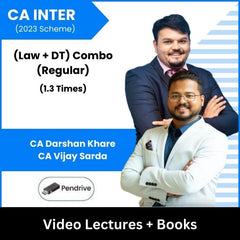 CA Inter (2023 Scheme) (Law + DT) Combo (Regular) Video Lectures by CA Darshan Khare, CA Vijay Sarda (Pendrive, 1.3 Times)