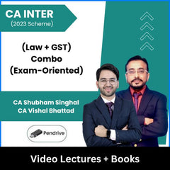CA Inter (2023 Scheme) (Law + GST) Combo (Exam-Oriented) Video Lectures by CA Shubham Singhal, CA Vishal Bhattad (Pendrive)
