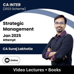 CA Inter (2023 Scheme) Strategic Management Video Lectures by CA Suraj Lakhotia for Jan 2025 Attempt (Online)