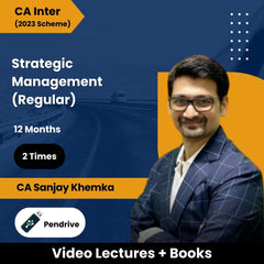 CA Inter (2023 Scheme) Strategic Management (Regular) Video Lectures by CA Sanjay Khemka (Pendrive, 2 Times, 12 Months)